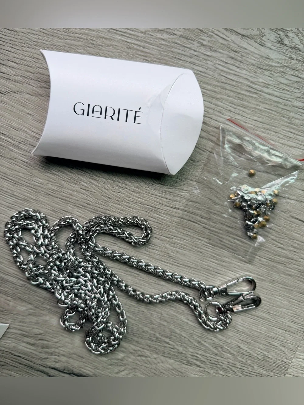 NEW w TAG GIARITÉ Brilly Silver Crystal Bucket Bag w Silver Tone Crossbody Strap